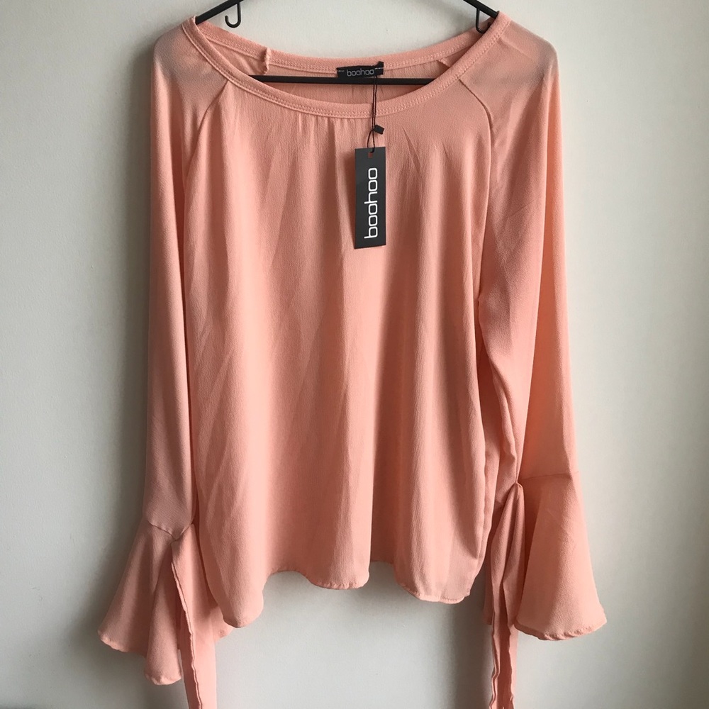 Pink Long Sleeve Blouse Shirt (Size 10)